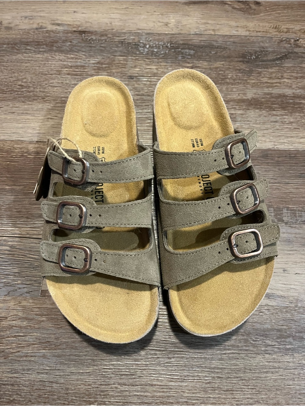 Three-Buckle project cloud suede platforms
